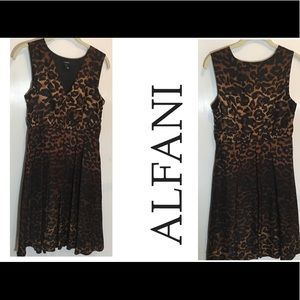 Alfani Leopard Print Silk Dress  SZ: 4